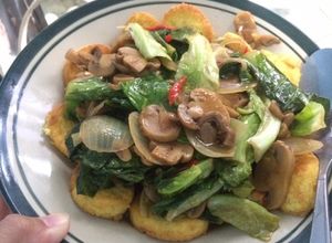 Foto resep Tumis keciwis dicampur tofu dan jamur kancing