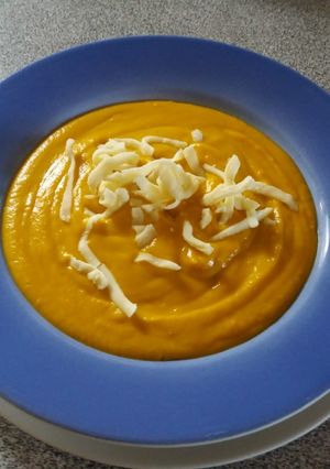 Una foto de Crema de zapallo