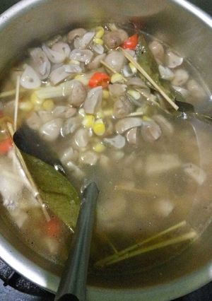 Foto resep Sop jamur jagung pedas