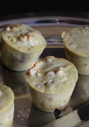 Une photo de Muffins salés Roquefort, Poire & Noix sans gluten