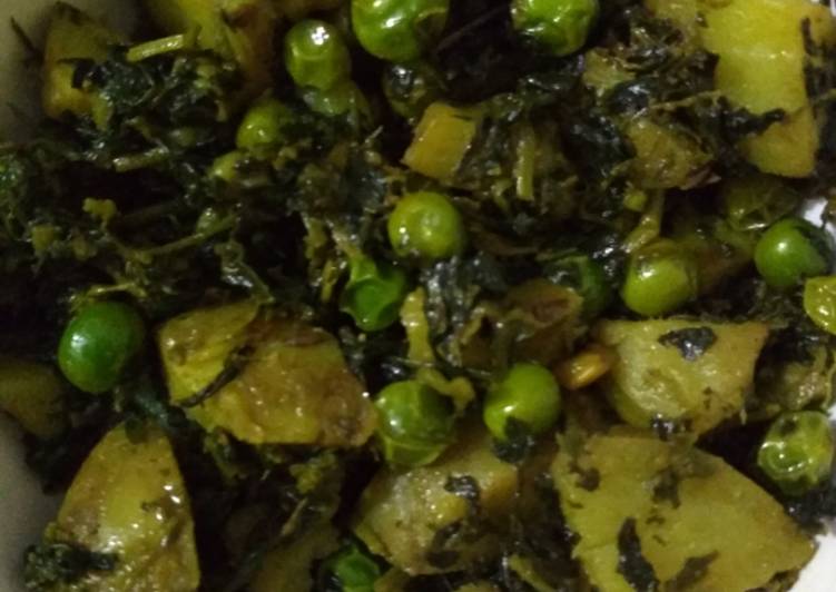 Recipe of Favorite Methi mutter aalu