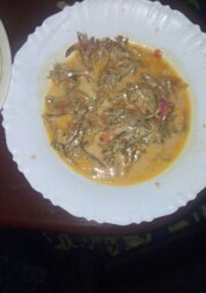A picture of Omena Stew with milk.