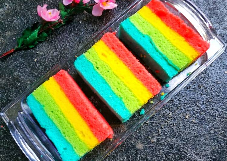 Resep Rainbow cake 🎉, Enak