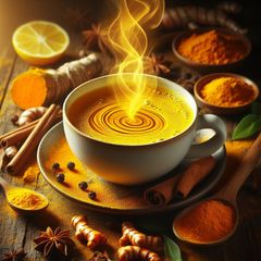 A picture of Turmeric tea.