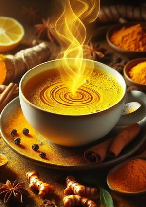 A picture of Turmeric tea.