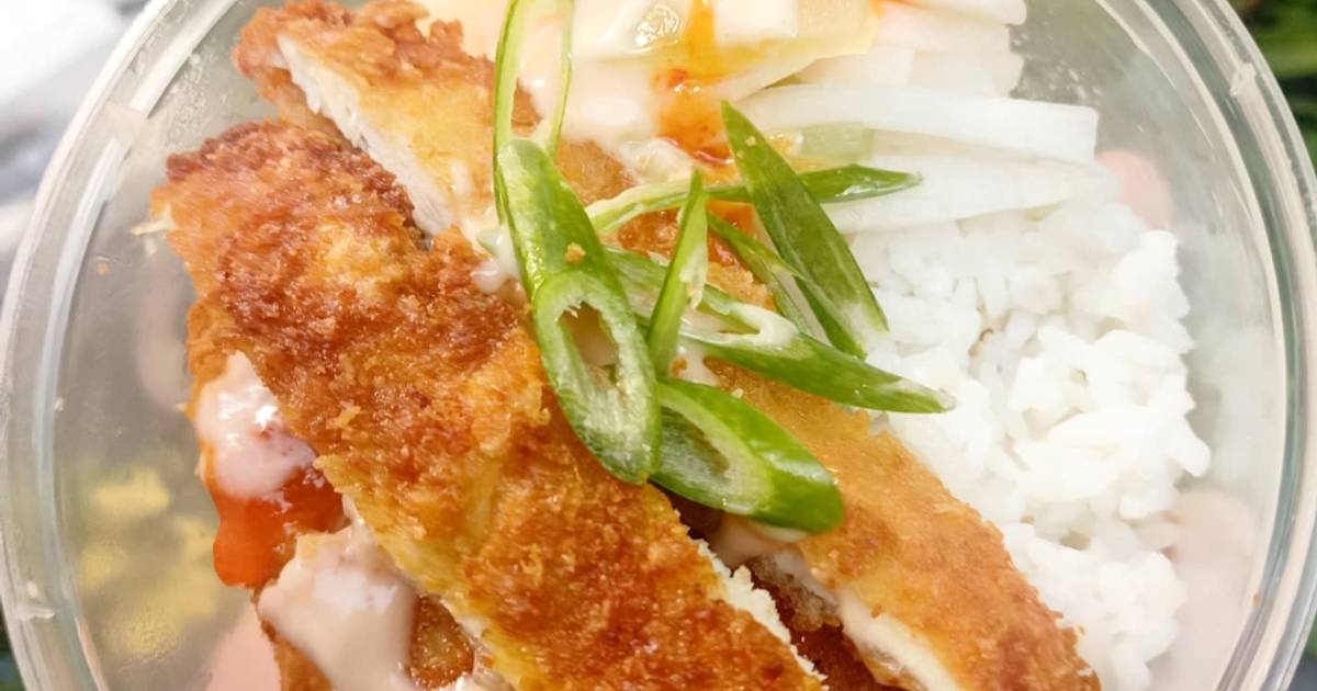 Resep Chicken katsu bowl with mayo salad oleh Wennyzhao Cookpad