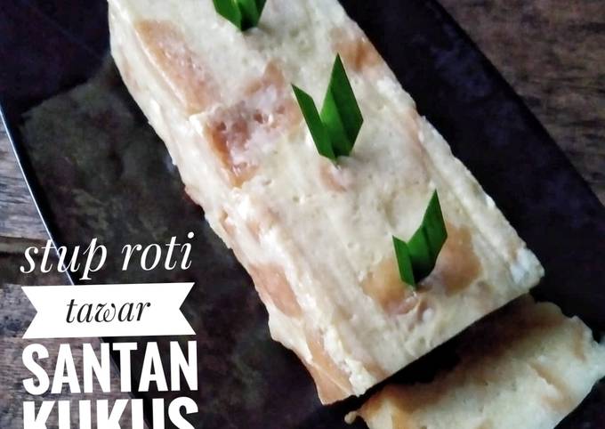 Ini dia! Bagaimana cara buat Stup roti tawar santan kukus yang menggugah selera