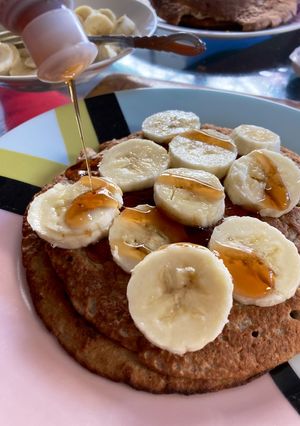 Una foto de Hotcakes AVENA Y AMARANTO