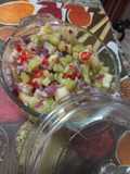 Ceviche de maxixe e abacaxi