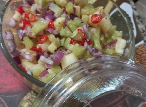 Foto de Ceviche de maxixe e abacaxi