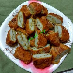 A picture of Arbi ke masala stuff pakode.
