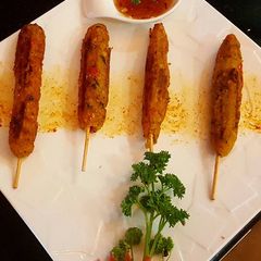 Corn seekh kebabs A picture of Corn seekh kebabs.