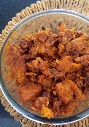 A picture of Petha with Urad daal Wadian.