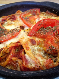 Una foto de Pasta al horno con queso