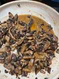 Sautéed mushrooms in wine and garlic