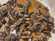 A picture of saute mushrooms