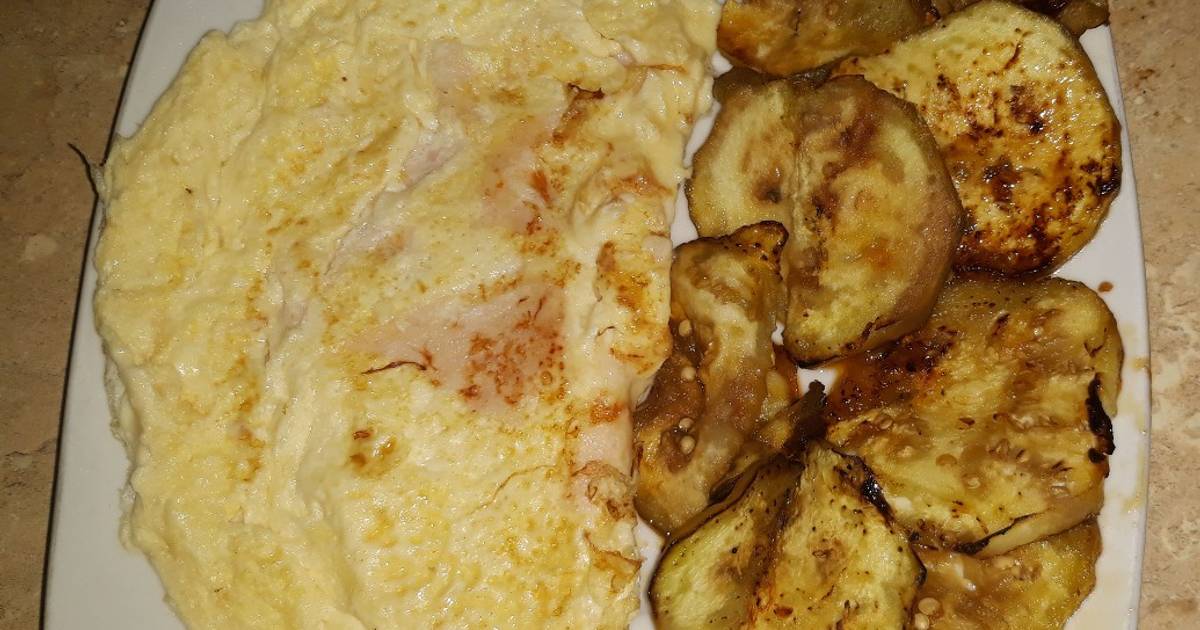 Tortilla con queso fresco y pavo de berenjena con miel Receta de Vanesa Cookpad