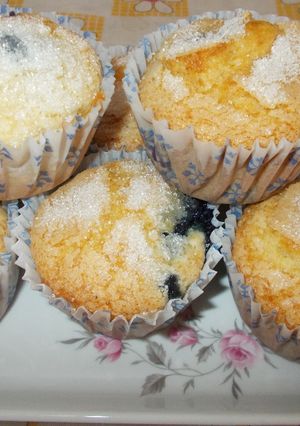 Una foto de Cupcakes con arándanos