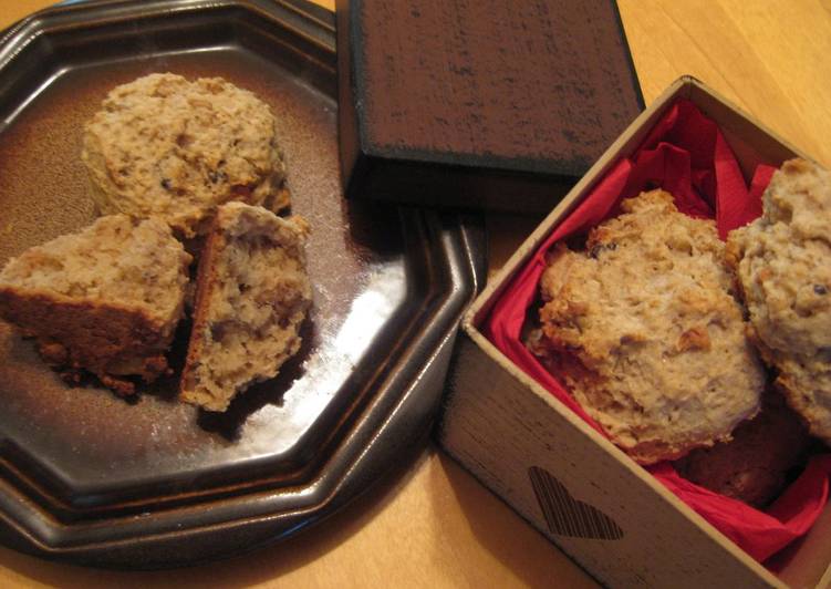 Steps to Prepare Tasty Oatmeal & Walnut Hot Biscuit (Scone)