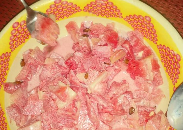 Recipe of Any-night-of-the-week Watermelon and milk