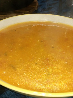 Una foto de Sopa de calabaza y tomate