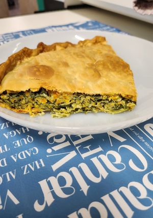Una foto de Tarta rapidísima de espinaca