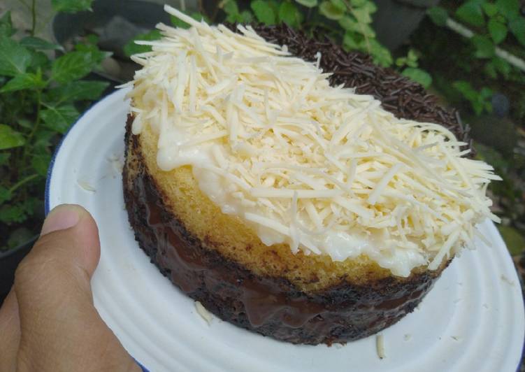 Bolu susu keju lapis cokelat π°