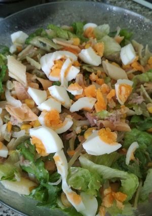 Una foto de Ensalada de pasta🍽🍲