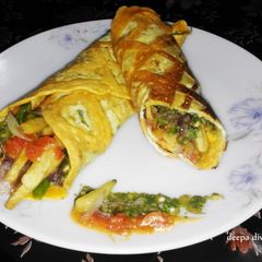 South Indian street Bonda inspired Mash Wrap A picture of South Indian street Bonda inspired Mash Wrap.