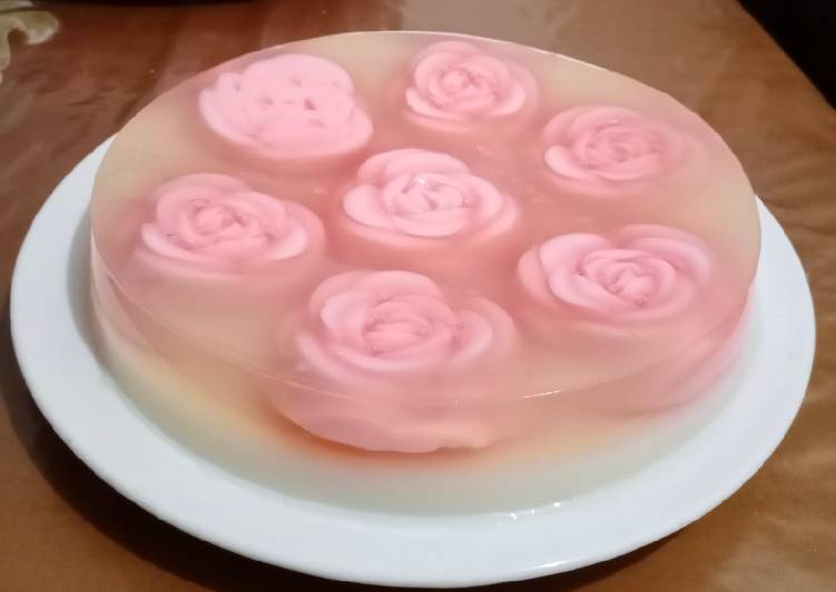 Bahan Puding mawar kaca | Cara Bikin Puding mawar kaca Yang Sedap