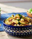 Ensalada de Coles de Bruselas Asadas con Quinoa
