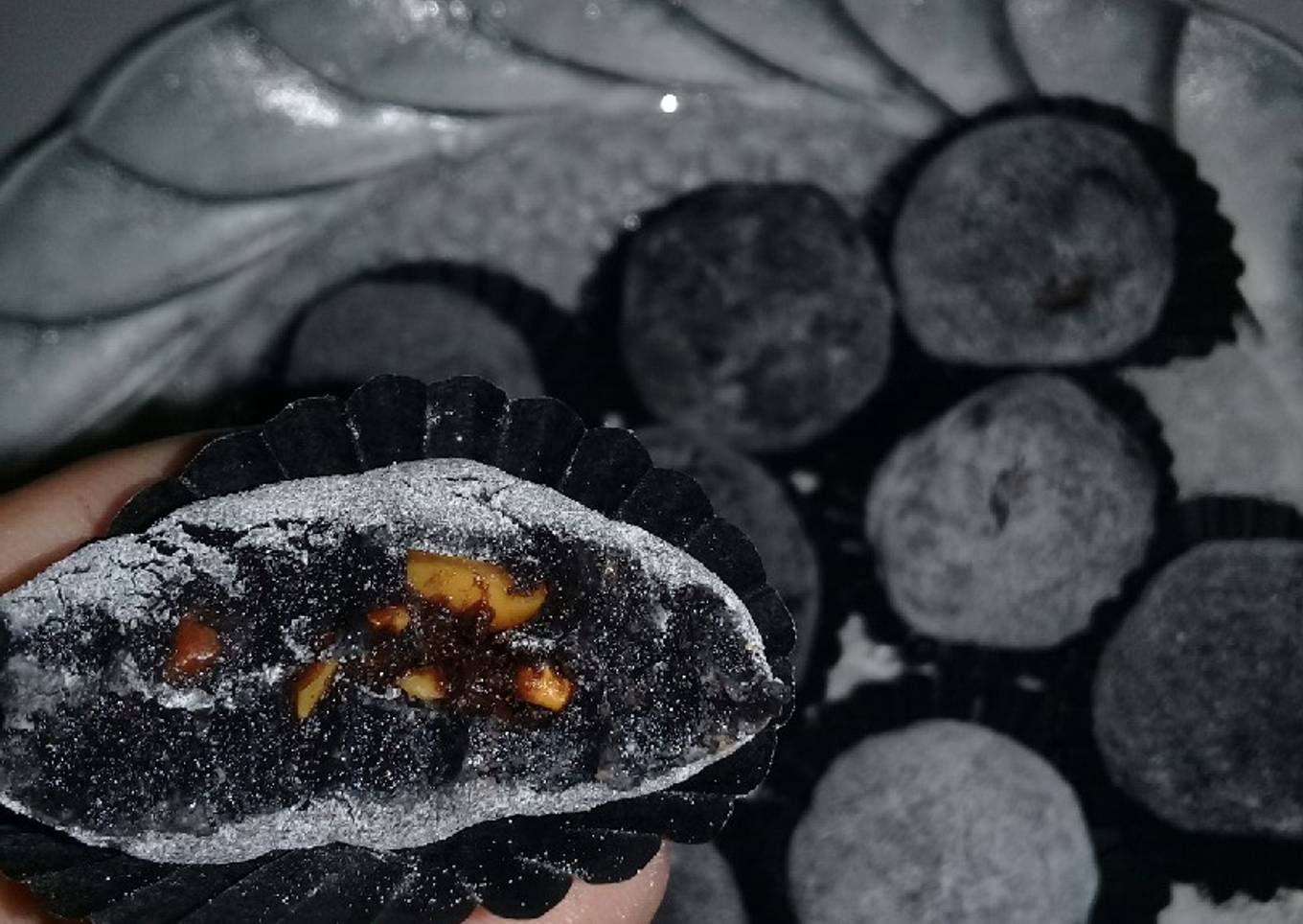 Resep 64. Mochi (black mochi choco peanut)