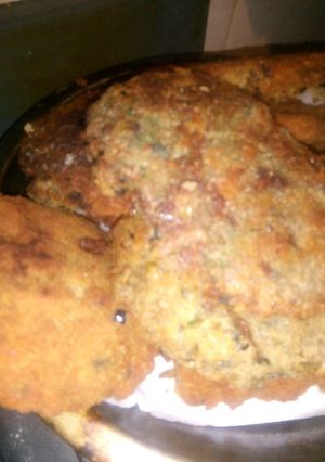 Una foto de Milanesas de espinaca y lentejas