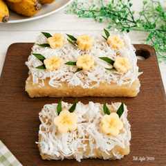 Khanom kluay/steamed banana cake/kue pisang kukus ala Thailand-レシピのメイン写真