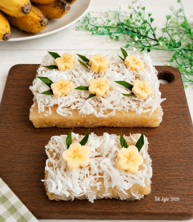 Foto resep Khanom kluay/steamed banana cake/kue pisang kukus ala Thailand