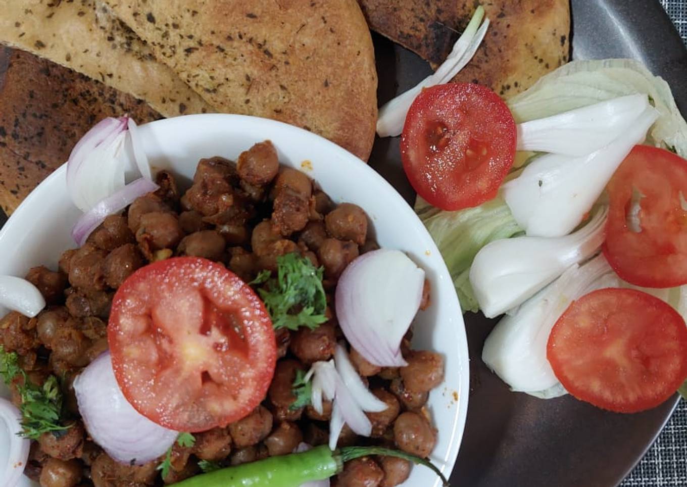 Pindi Chole with wheat Kulcha