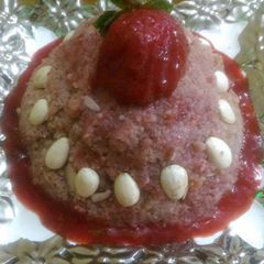 A picture of Strawberry Almond Lapsi.