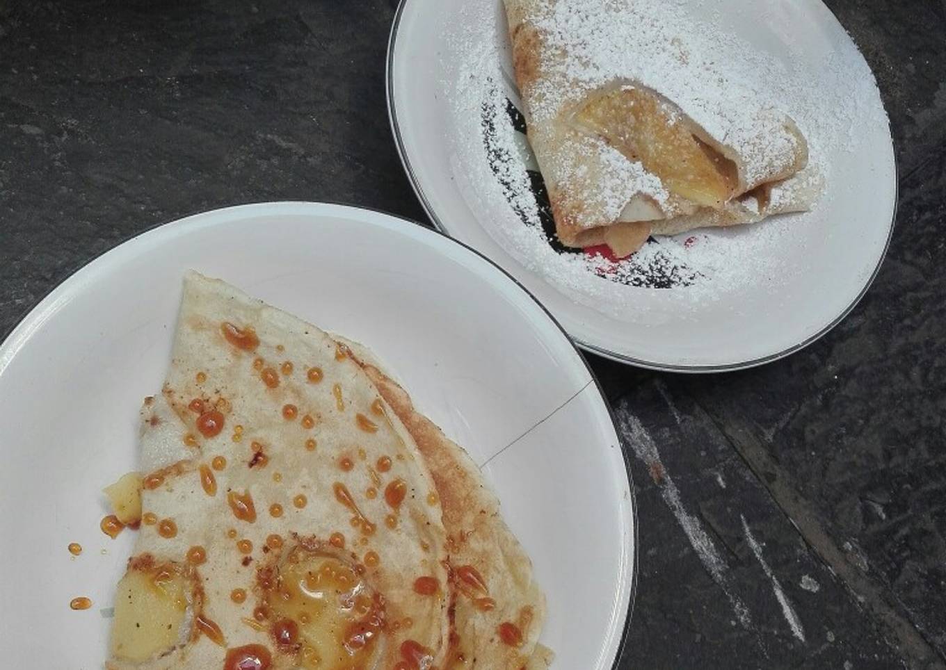 Panqueques de manzana con caramelo😍