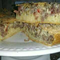 A picture of Pastel de carne con masa de maizena apto para celíacos.