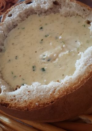 Una foto de Fondue de Queso en Pan