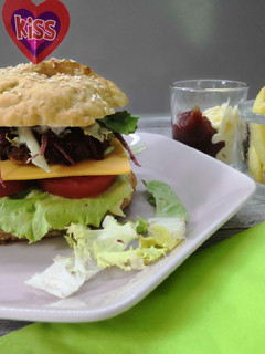 Glutén és tejmentes házi hamburger recept fotója