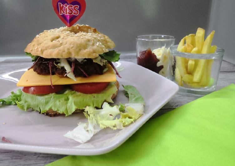 Glutén és tejmentes házi hamburger recept foto