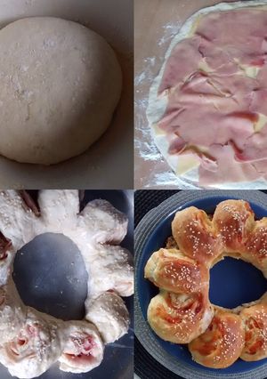 Una foto de Rosca, flor de jamón y queso