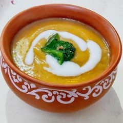 Cauliflower and bottle gourd Soup A picture of Cauliflower and bottle gourd Soup.