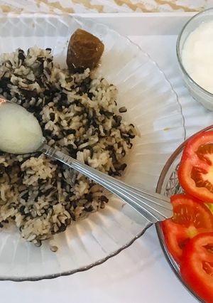 A picture of Urad dal khichri(15 minutes recipe).
