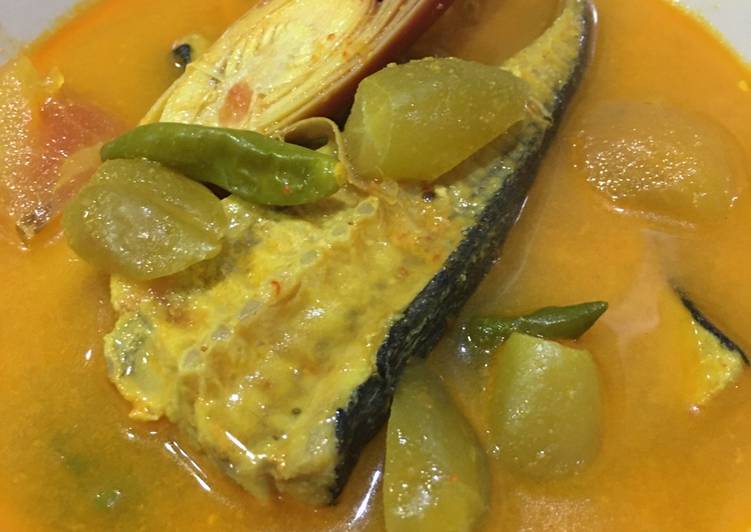 Langkah meracik Gulai masam ikan pari, Enak