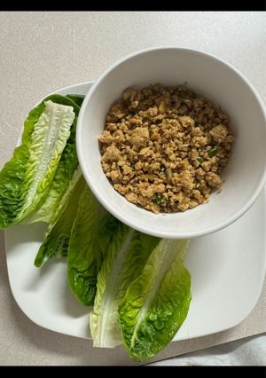 A picture of PF Chang's Inspired Chicken Lettuce Wraps.