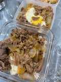 Gyudon rice with scrambled egg