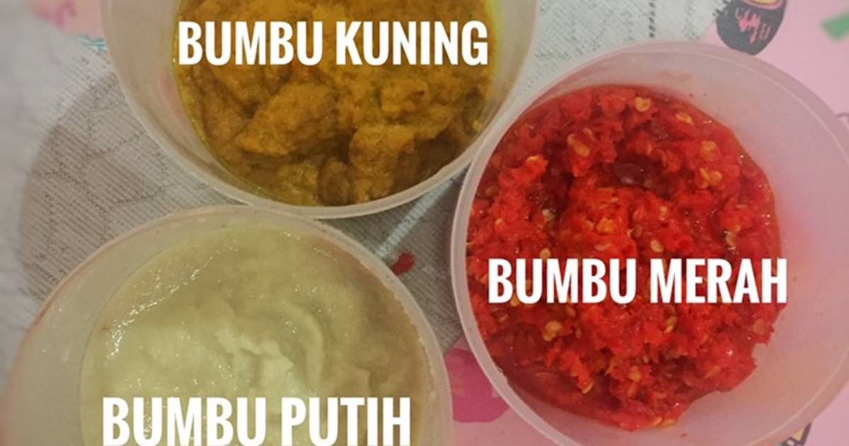 Resep Bumbu Dasar #bumbumerah #bumbuputih #bumbukuning 