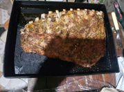 Una foto de pechito de cerdo adobo horno